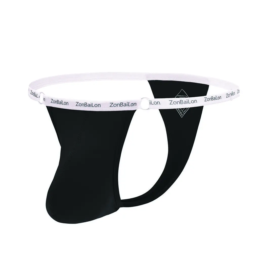 Zonbailon Men's Comfortable Thongs G-Strings Jockstrap Sexy Underwear Adjustable Size