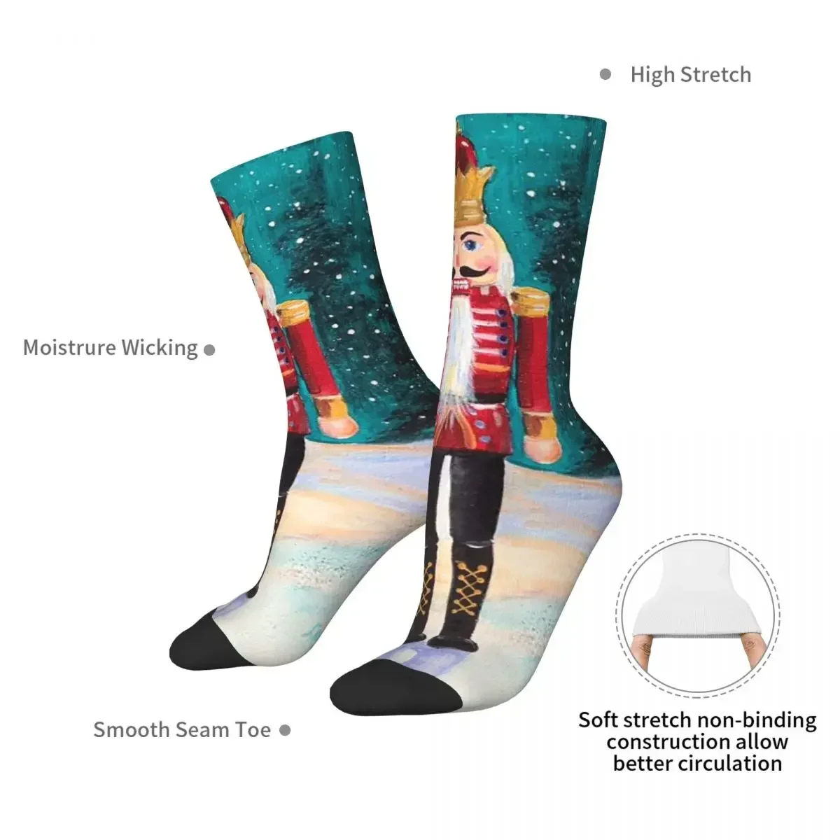 Merry Christmas & Happy Holidays! Socks High Quality Stockings All Season Long Socks Accessories for Unisex Birthday Present