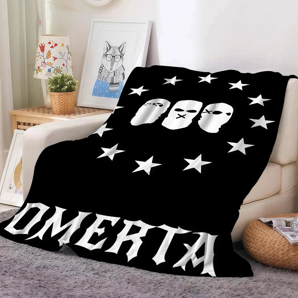 Fashion print O-Omertas M-Maes Blanket For Sofa Office Bed Plane Travel Sleep Read Relax Camping Soft And Warm