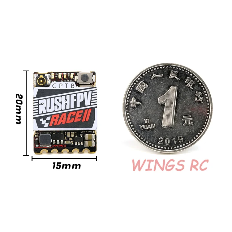 RUSH TANK RACE II 2 PIT/25/50/200mW/MAX 5.8GHz VTX w/ Smart Audio 20x15mm 1.7g Stackable For FPV Racing Drone Micro Stacks