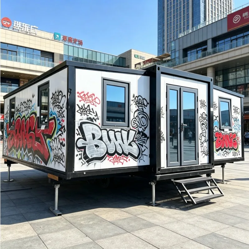 Quick Assembly Expandable Container House 20ft 40ft Portable Prefab Home Foldable Mobile Villa with Kitchen Bathroom CE