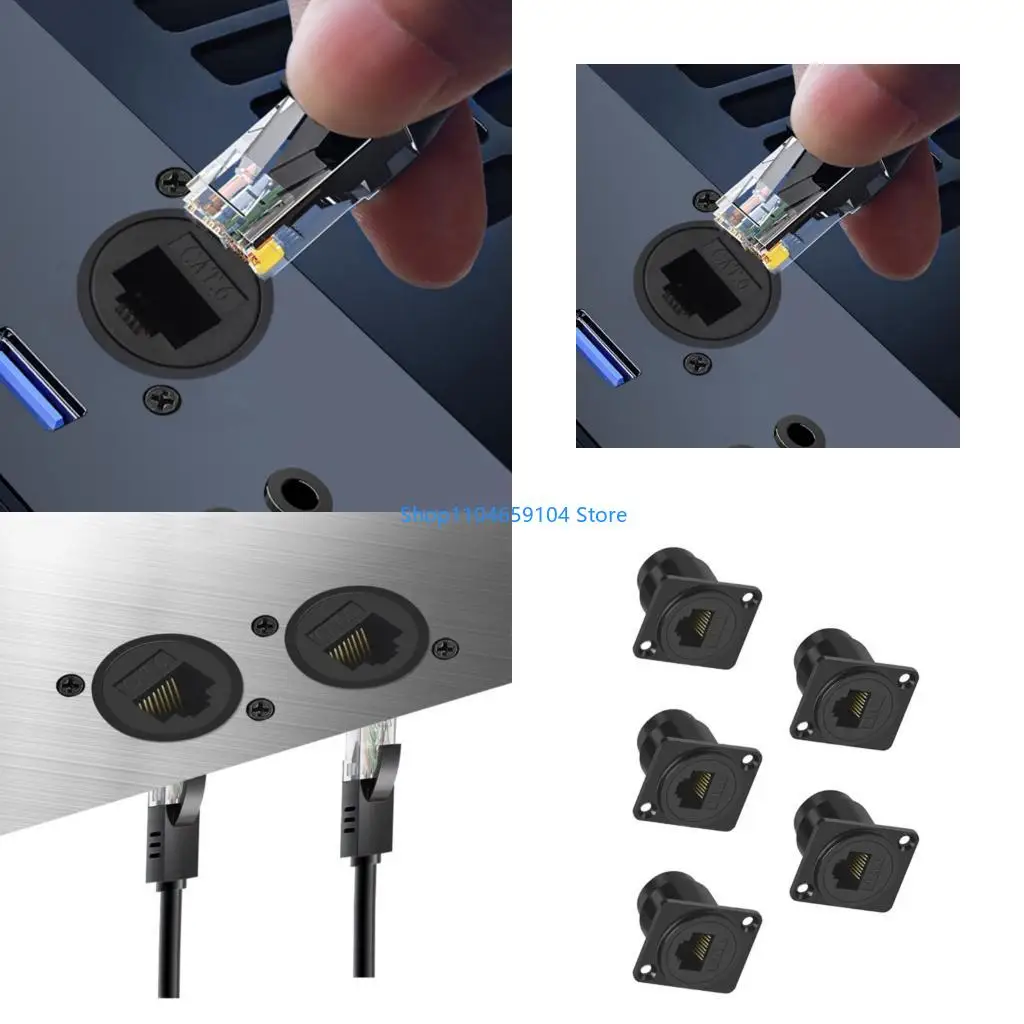

RJ45 Panel Mount Connector RJ45 Cat6 Female to Female Through Ethernet