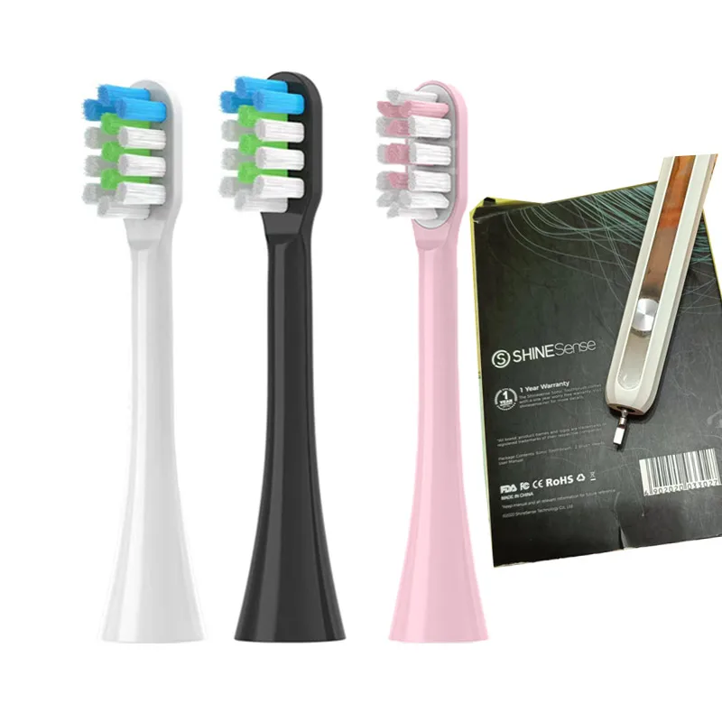 

Подходит для насадок для электрических зубных щеток SHINESense, сменные насадки для щетины средней твердости, насадки