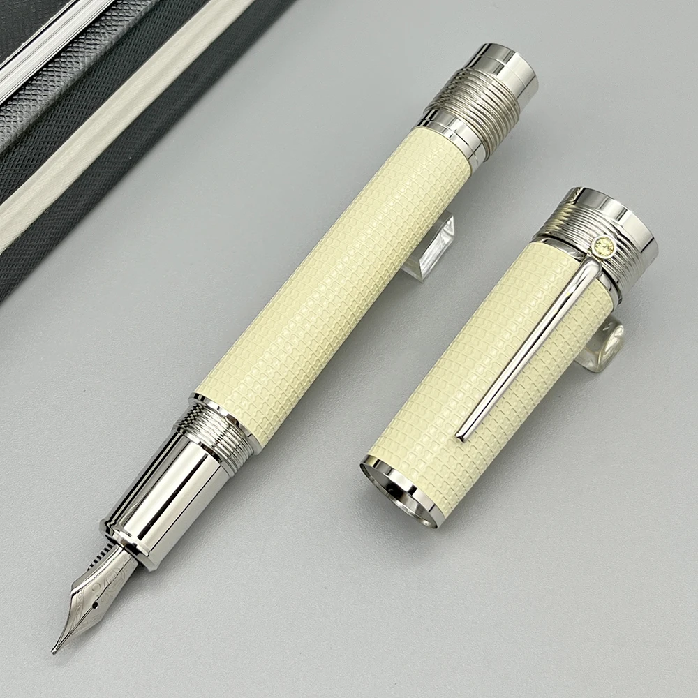 Luxury Classic MB Fountain Cow Milk Yellow Rollerball Pen Mahatma Gandhi Metal Writing Smooth With Serial Number