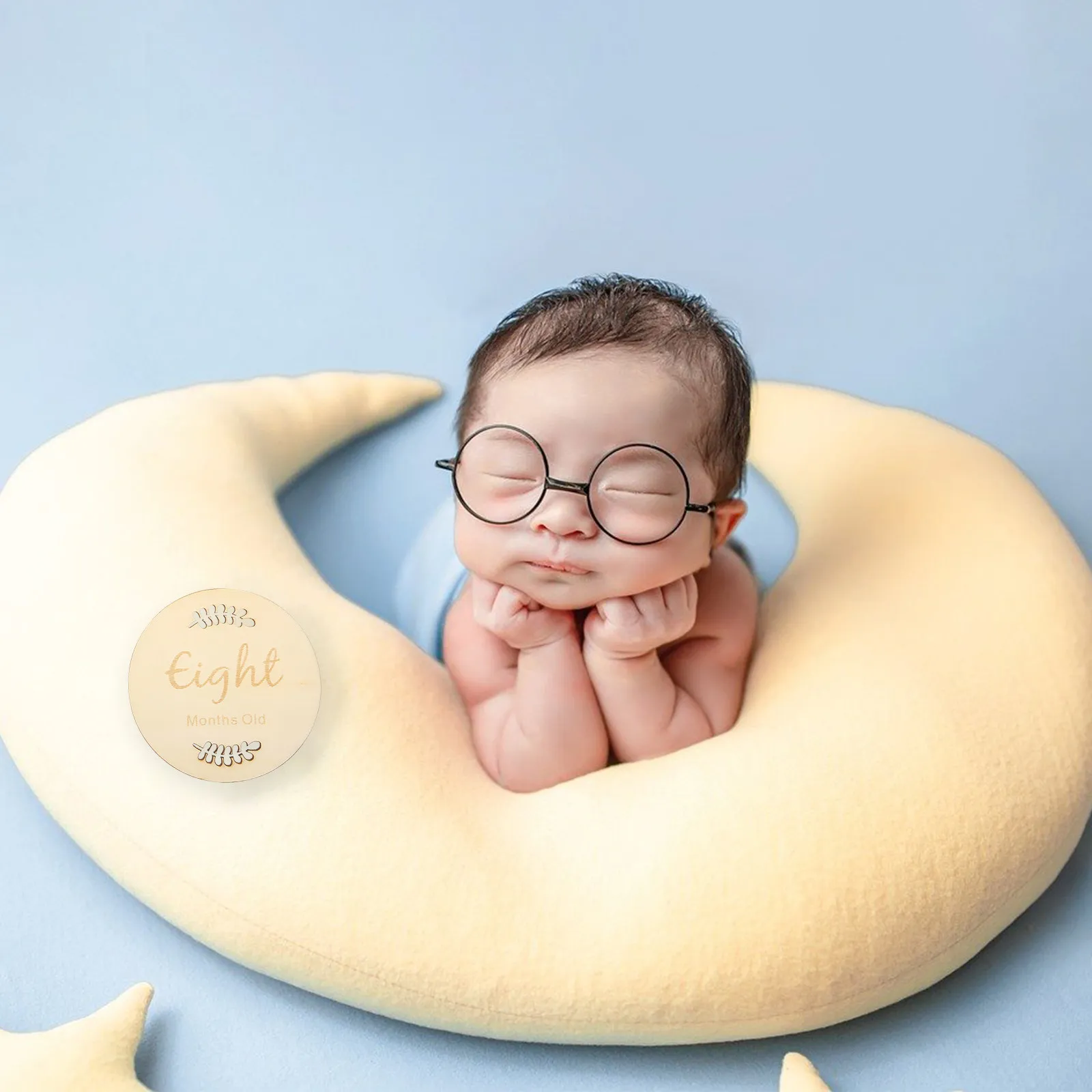 1Set Baby Milestone Cards Premium Wood Newborn Announcement Signs Infant Monthly Photo Props Baby Name Signs Nursery Decor