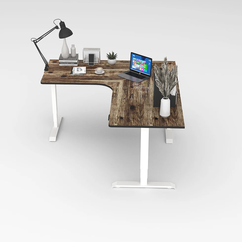 China Manufacture Electric Lift Table 3 Leg Height Adjustable Standing Office Computer Desk Frame