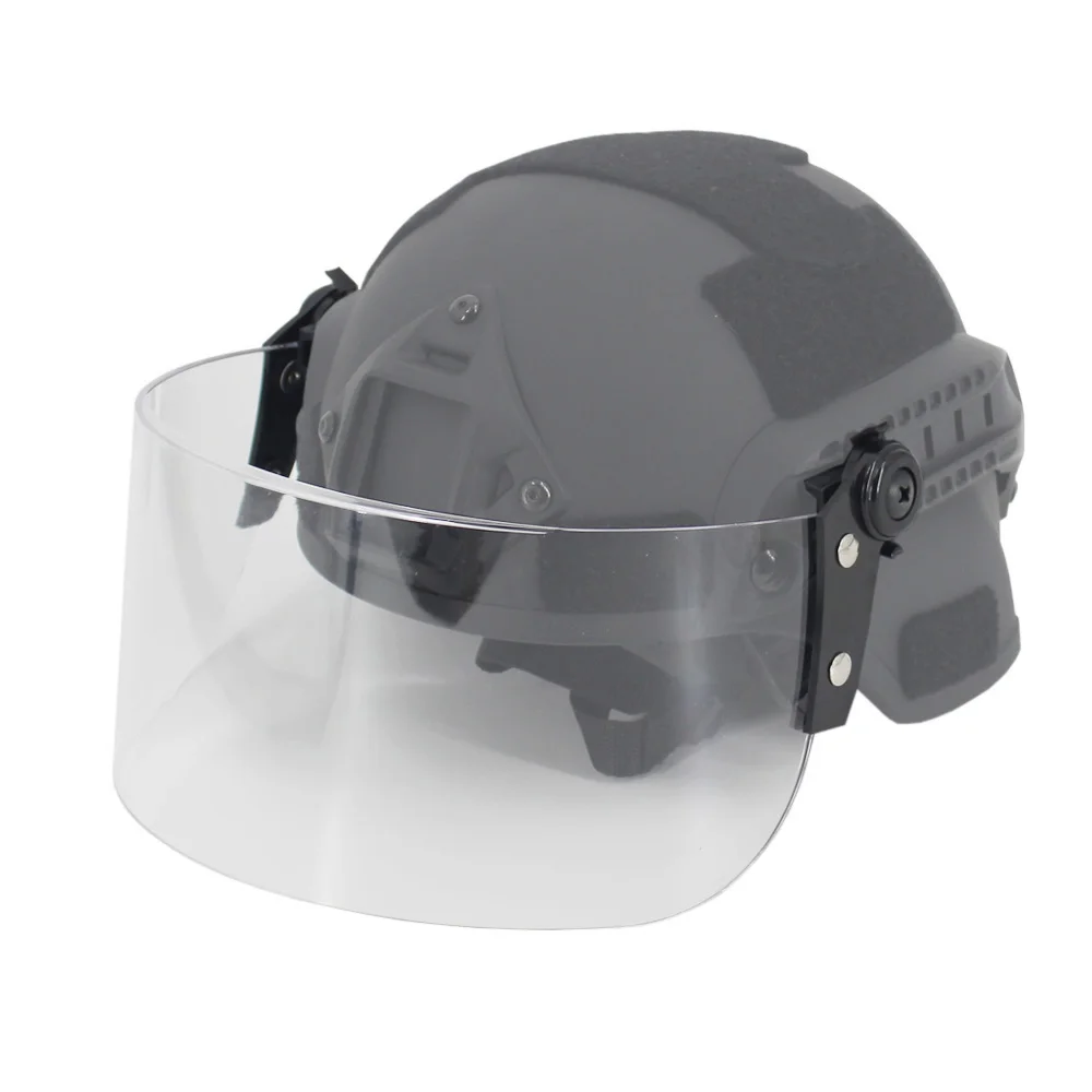 Tactical Helmet Flip Goggles Windshield Lens Riot Mask Airsoft Paintball FAST MICH Helmet CS Wargame Protection Goggles