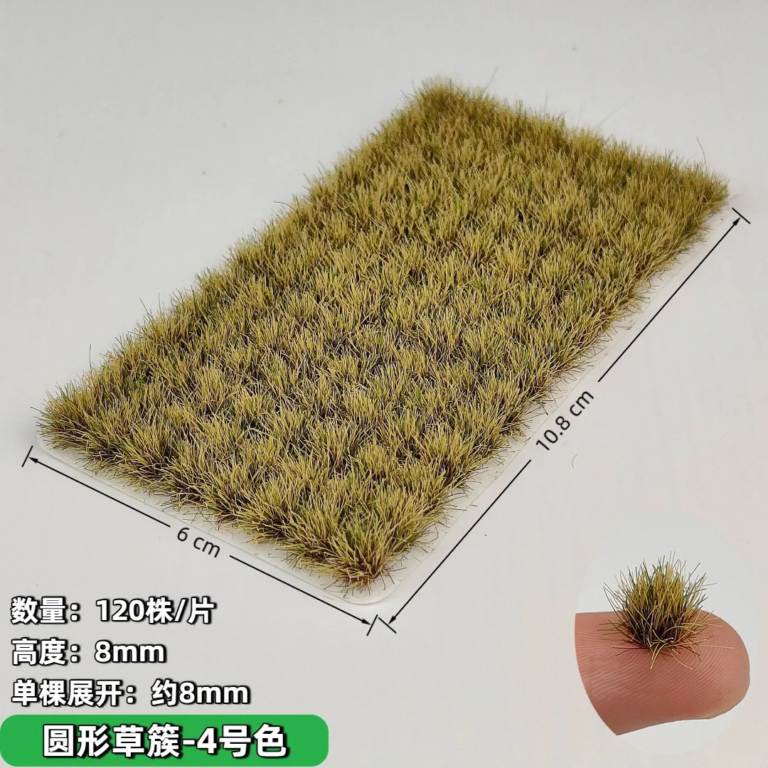 120 Stück/Box Miniatur-Grasbüschel Modellbausätze Vegetationsmaterialien DIY Eisenbahn Sandtisch Rasen Layout-Kit Diorama Zubehör