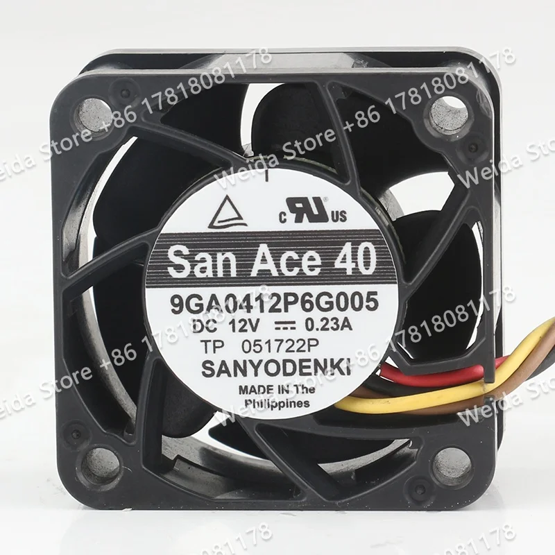 New Original Sanyo 4CM High air volume DC12V 0.23A AC EC 4020 inverter four-wire 40X40X20MM 9GA0412P6G005 Cooling fan