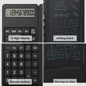 Portable Calculator 12 -digit display 6 inch scientific calculator with Digital Writing Tablet with Stylus Pen Tutage Button for Office Students 10 Main Sales Calculator - №10