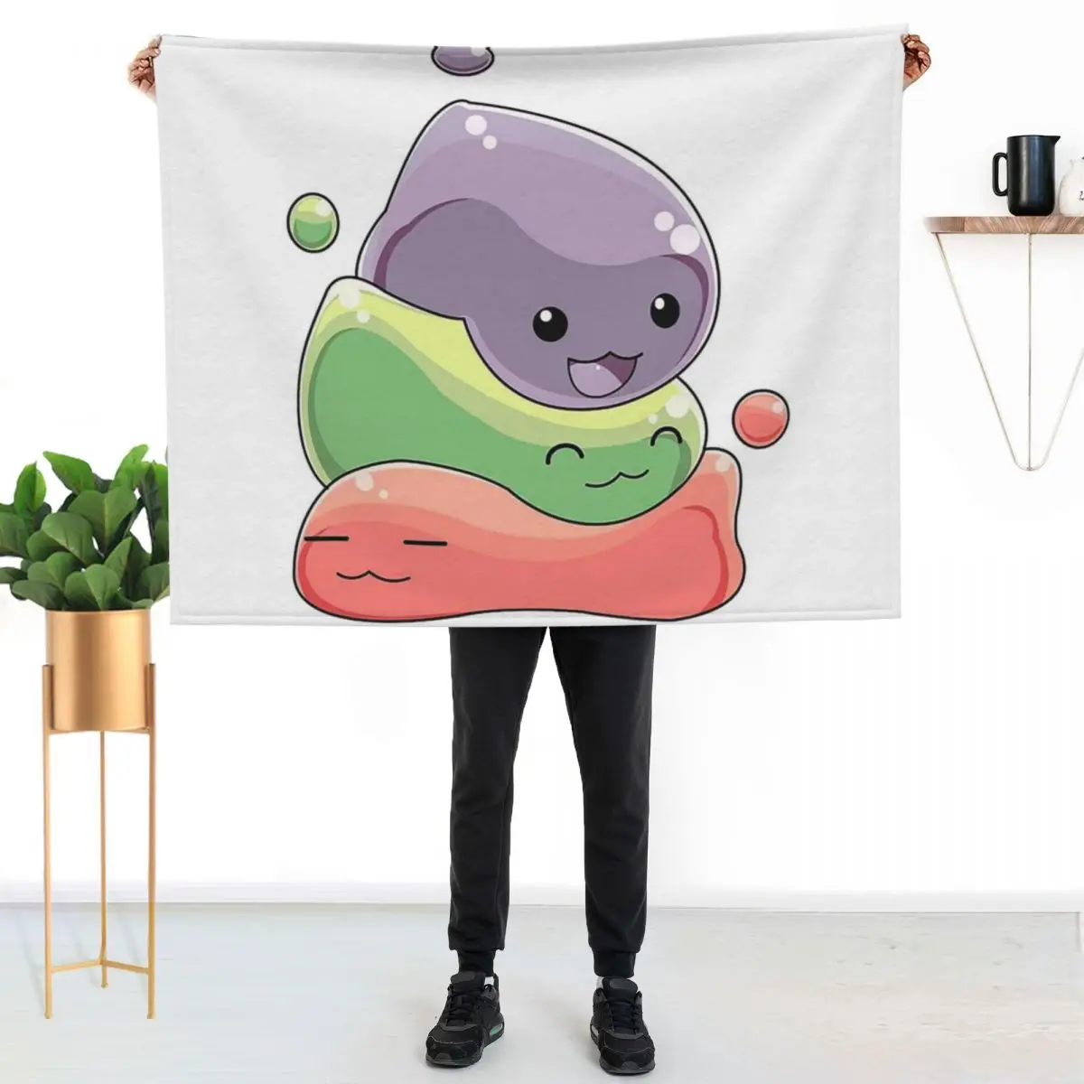 

Anime Characters Throw Blanket Cozy Microfiber Throw Blanket for Home Bedroom