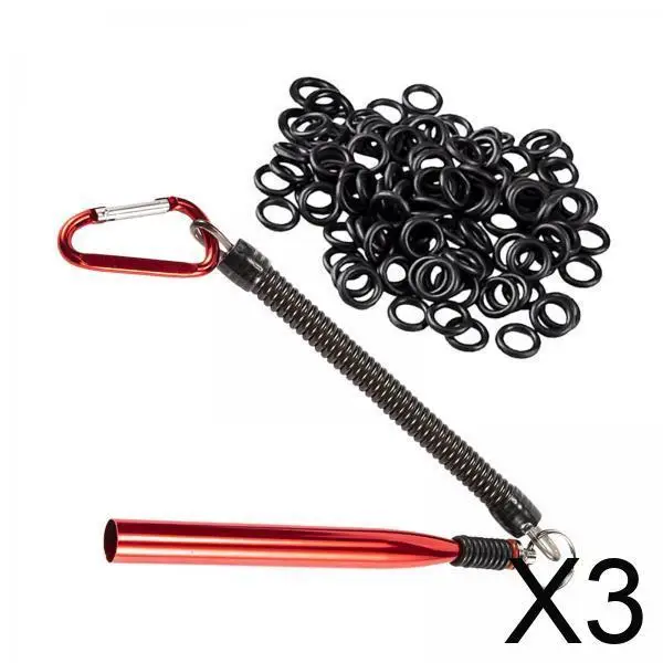 

3 инновационных дуральных такелажных инструмента с 100 резиновыми лентами и держателем для ключей