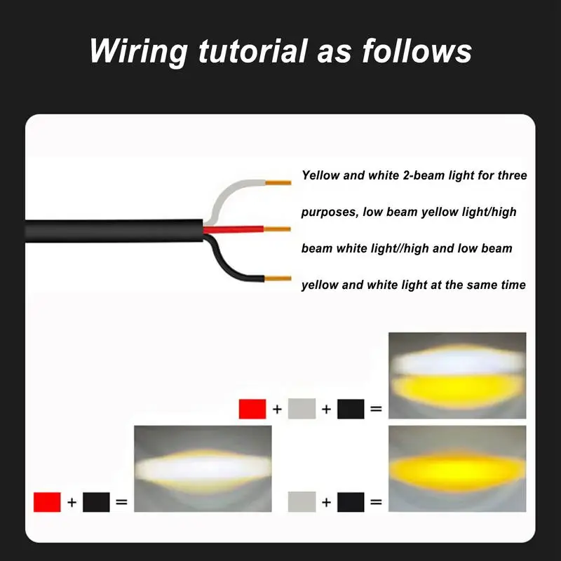 LED Motorrad Scheinwerfer LED Fahrlicht Super Helle Motorrad Scheinwerfer Doppel Farbe Hilfs Offroad Motorrad