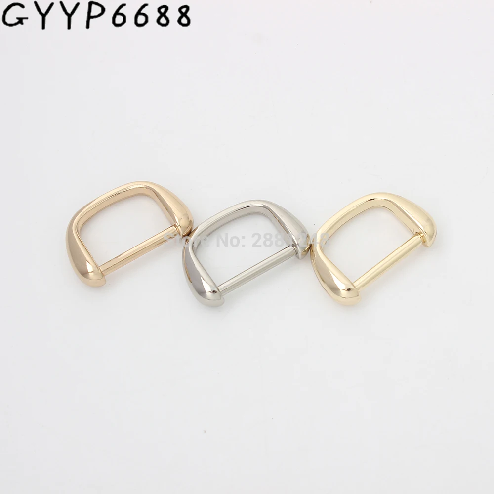 

10-50pcs 4colors 19mm handbag polished nickel inside bags metal accessory alloy Cast Solid non welded d ring clasp Bag Parts