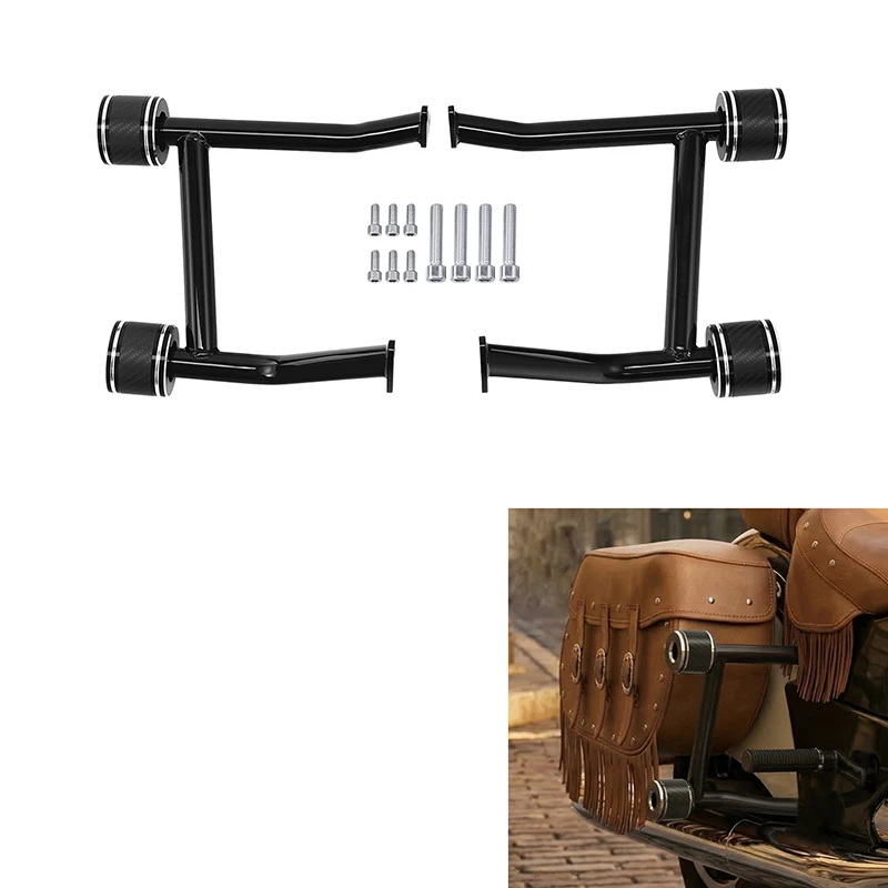 Motorcycle Rear Saddle Bag Crash Bar For Indian Roadmaster Chieftain 2014-2025 Pursuit Dark Horse 2022-2025