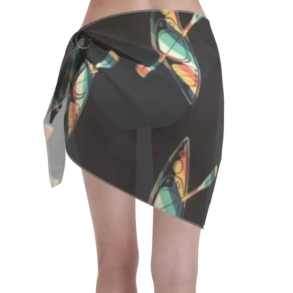 Promotion Kayaking Vintage Style Women's Beach Wrap SkirtBeach Volleyball Bikini Cover Up