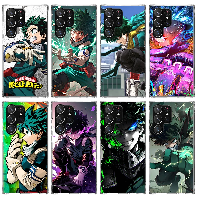 Midoriya Izuku Deku MHA My Hero Phone Case For Samsung Galaxy S25 S24 S23 Ultra S22 Plus S21 S20 FE S10 + S10E S25Ultra Soft TPU