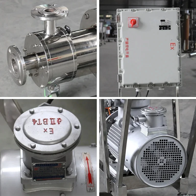Powder Homogenizer Mixer Full Explosion Proof High Shear Pump with Wheels