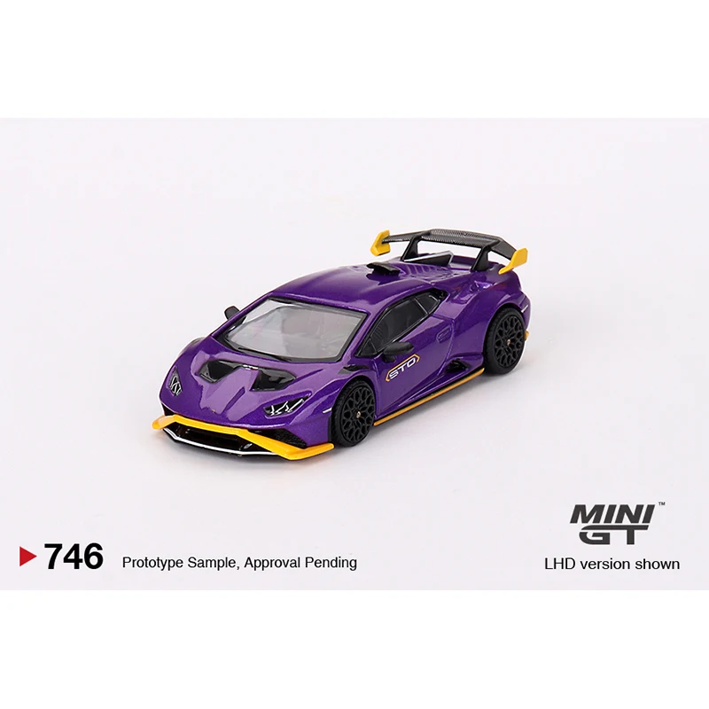 MINIGT 746 In Stock 1:64 Huracan STO Viola Pasifae Diecast Diorama Model Collection Miniature Toys