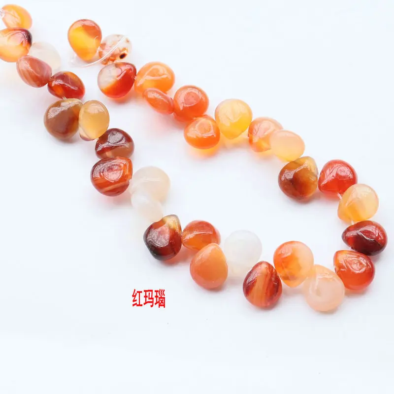 Muladhara Natural Red Agate Stone Energy Beads 12x10x5mm Jewelry Making DIY Necklace Earrings Accessories Gift