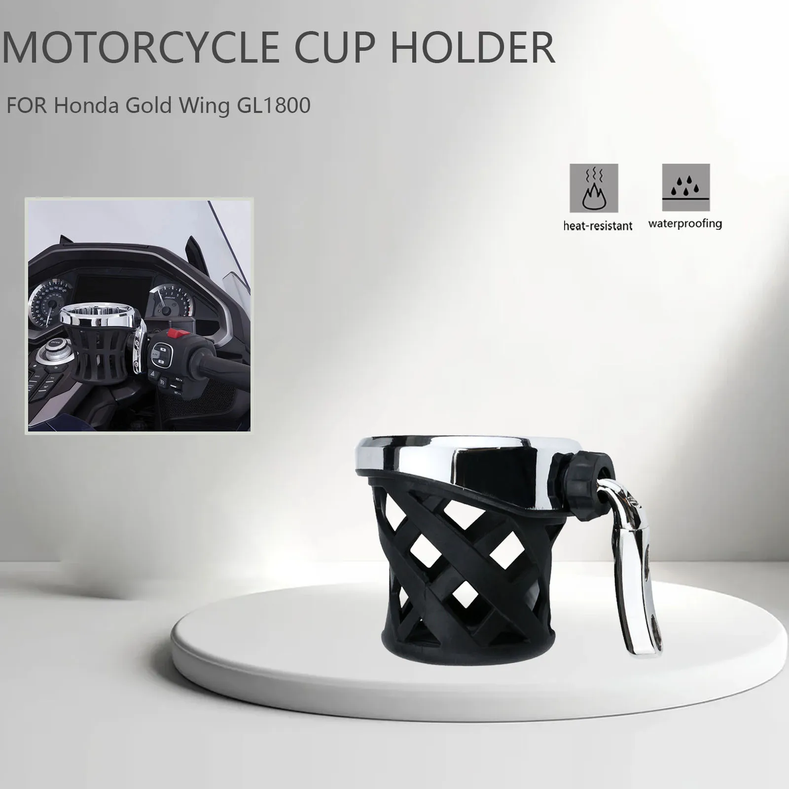 Motorcycle Holder Drinking Bottle Cup Storage Case For Honda Gold wing GL 1800 Aluminum Beverage Support Bracke