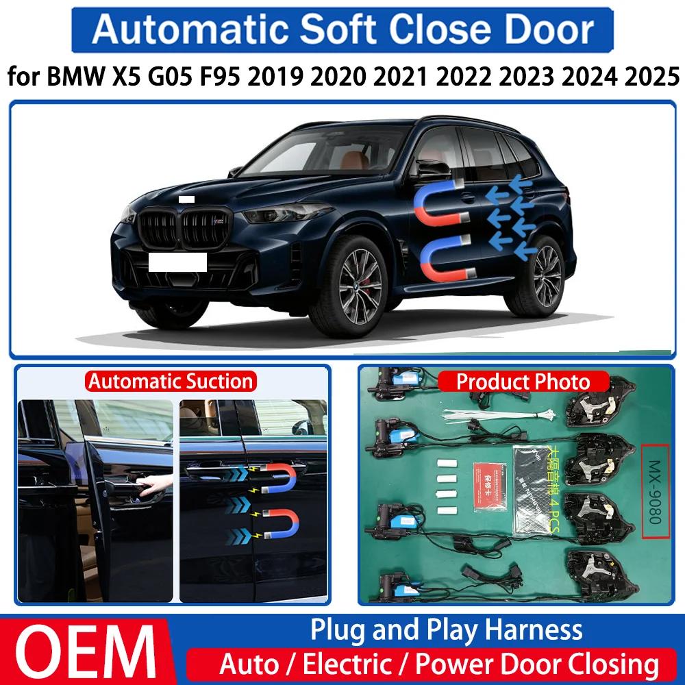 

ZJCGO for BMW X5 G05 F95 2019-2025 Car OEM Automatic Soft Close Door Electric Suction Kit Auto Power Closing System Plug＆play