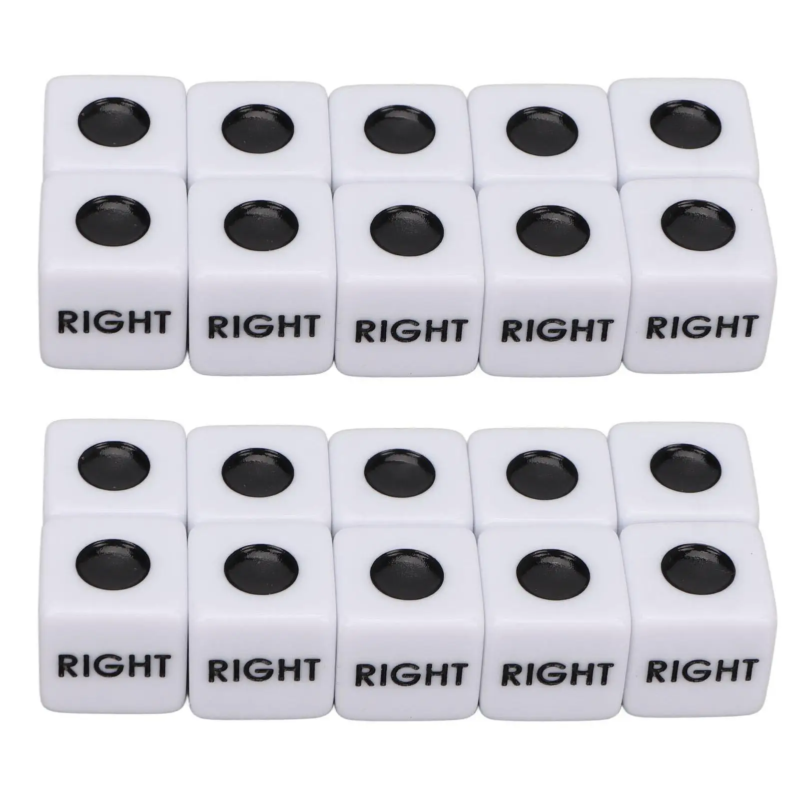 

Left Right Center Dice Game Set - White Board Game for birthday Parties & Family Fun