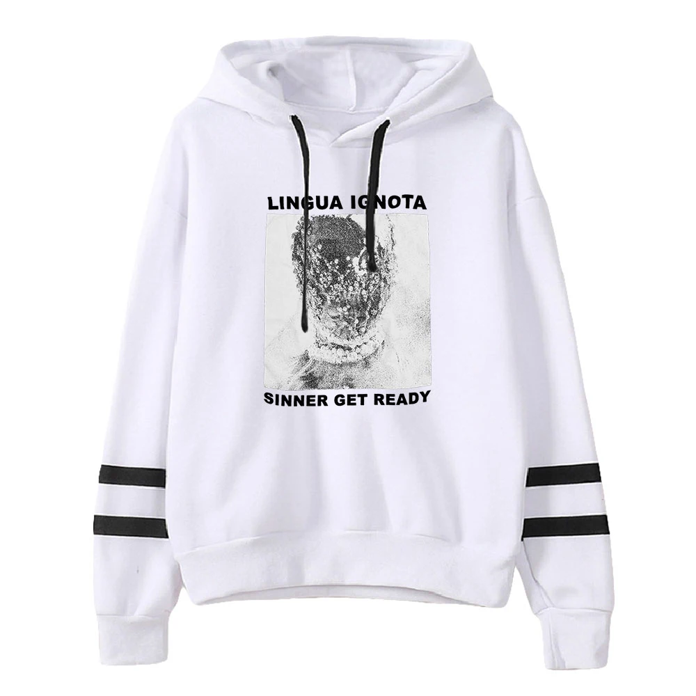 

Lingua Ignota Hoodie Unisex Pocketless Sleeve Women Men Sweatshirt Harajuku Streetwear 2021 American Star Clothes Plus Size