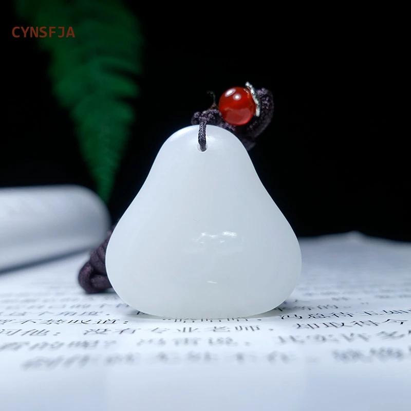 

CYNSFJA New Real Rare Certified Natural Hetian Nephrite Unisex Lucky Ruyi Jade Pendant Hand Carved High Quality Best Gifts