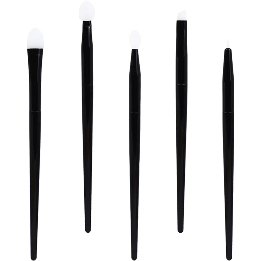 1Set siliconenborstelset Draagbare lippenstift Wenkbrauw Oogschaduwapplicators Gemakkelijk schoon te maken Herbruikbare make-uphulpmiddelen voor dagelijkse professionals