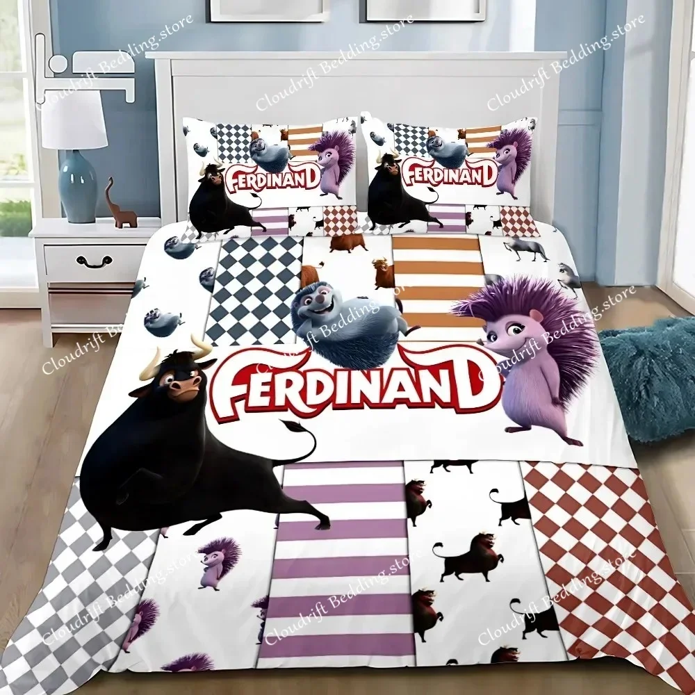 

Duvet Cover Ferdinand 3D Exquisite Cartoon Cattle Digital Printing Bedding Set Comforter Bed Youth Home Decor Kids Boys Gift026