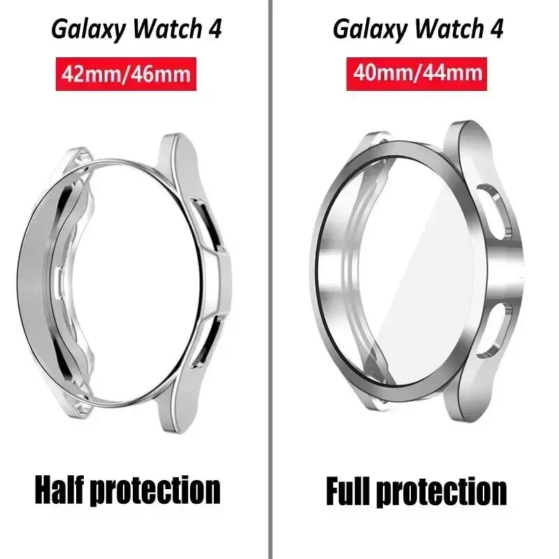 Case for Samsung Galaxy Watch 4/5/6 40mm 44mm,TPU Screen Protector All-Around Bumper Shell for Galaxy watch 4/5/6 44mm40mm Cover