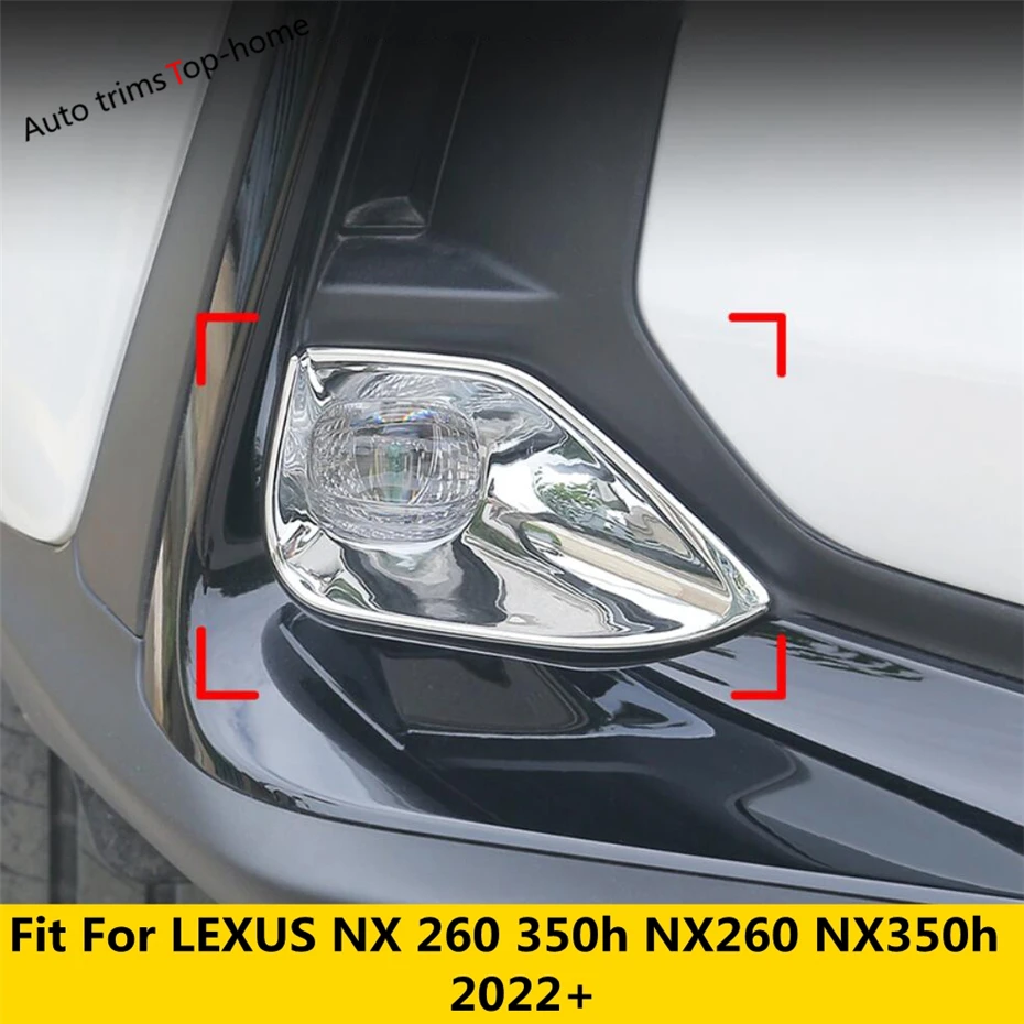 

ABS Chrome Front Fog Lamp Light Molding Ring Cover Trim Fit For LEXUS NX 260 350h NX260 NX350h 2022 - 2024 Car Accessories