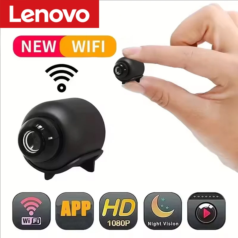 Lenovo X5 1080P HD Wifi Wireless Camera Night Vision Motion Detection Video Camera Home Security Camcorder Audio Video Recorder