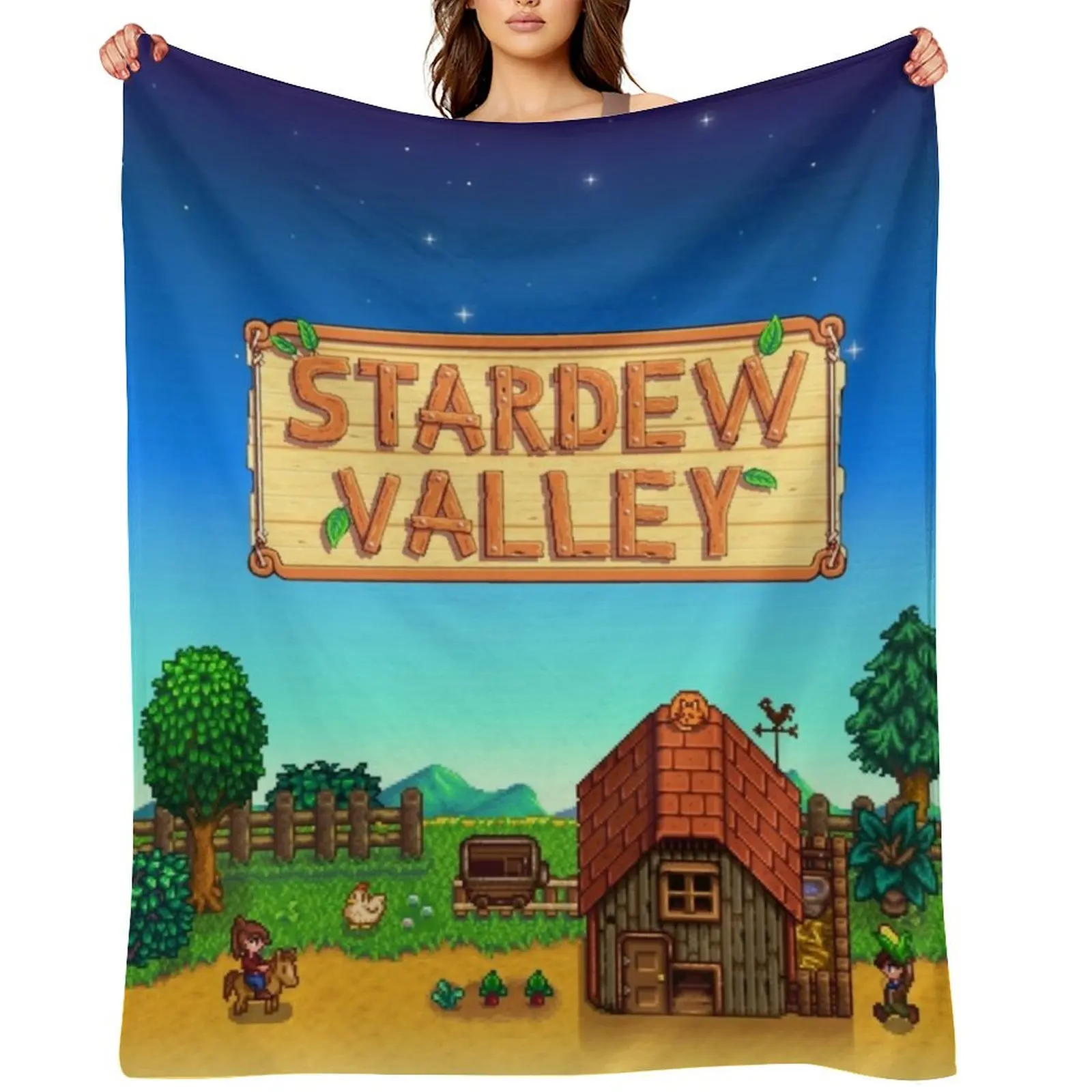 

Stardew Valley Throw Blanket Summer funny gift Soft Beds cosplay anime Blankets