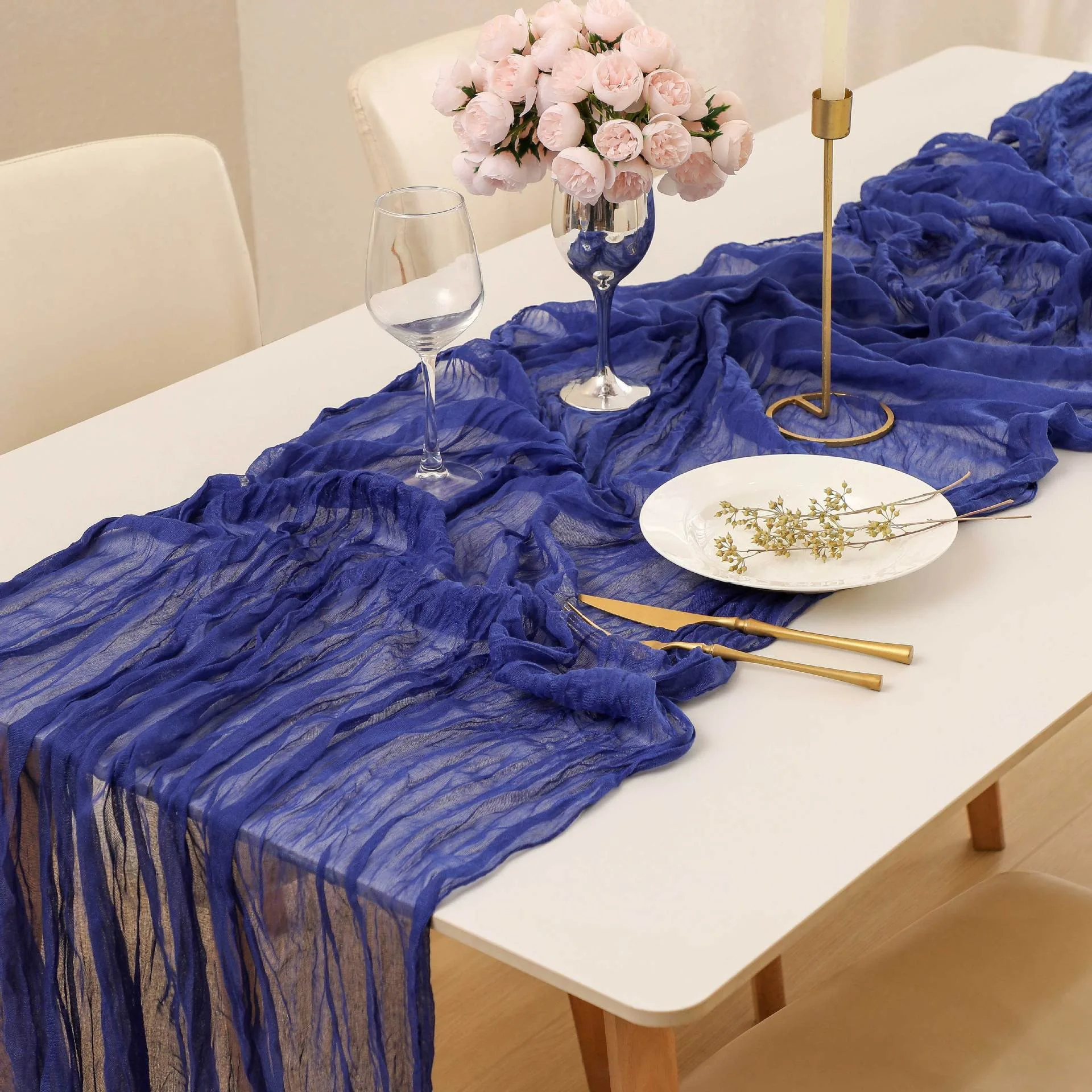 Boho Gauze Table Runner, Crink - огляд і ціна Linen Table Runner