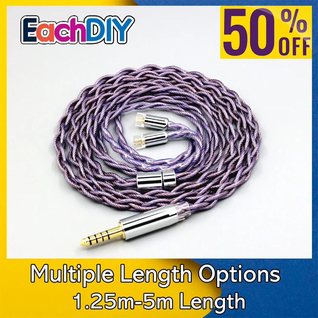 Type2 1.8mm 140 cores litz 7N OCC Headphone Earphone Cable For UE11 UE18 pro QDC Gemini-S Anole V3-C V3-S V6-C LN007869