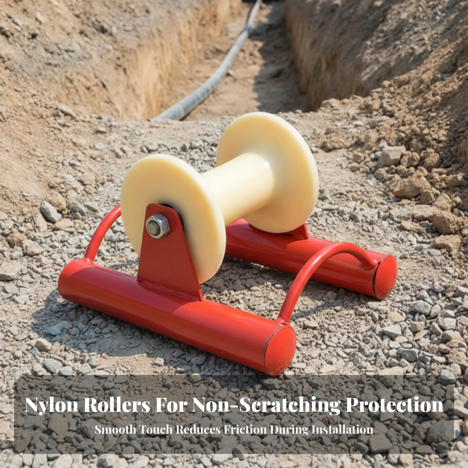 Cable-Laying Pulley Heavy-Duty Cable Guide Assembly Sheave Smooth-Rolling Sturdy for Electricians, Conduit Routing view 2