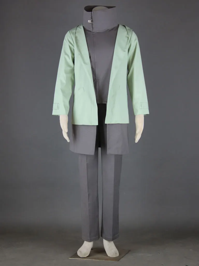 Picture 3: Us Size Aburame Shino Shippuden Cosplay Men's Green Hooded Jacket Outfit Halloween Costume