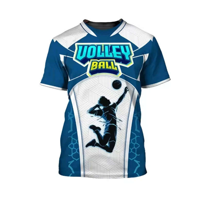 Summer Play Volleyball 3D Print T-Shirts Men Women O-Neck Short Sleeve T Shirt Harajuku Y2K Casual Top Sport Tees Men's Clothing