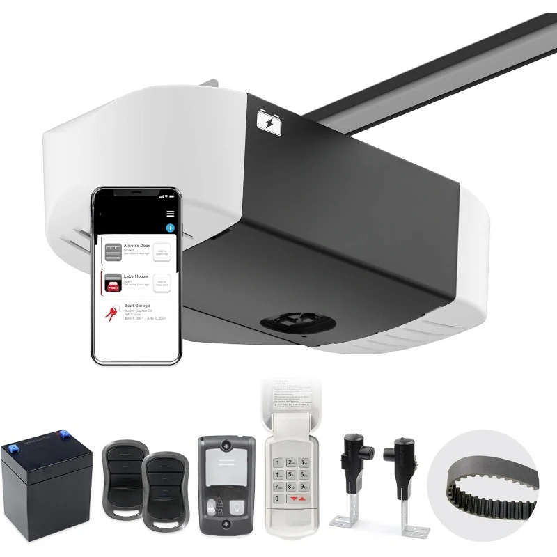 Smart Garage Door Opener Connect  Works with Alexa & Google Home,Black/White，home.