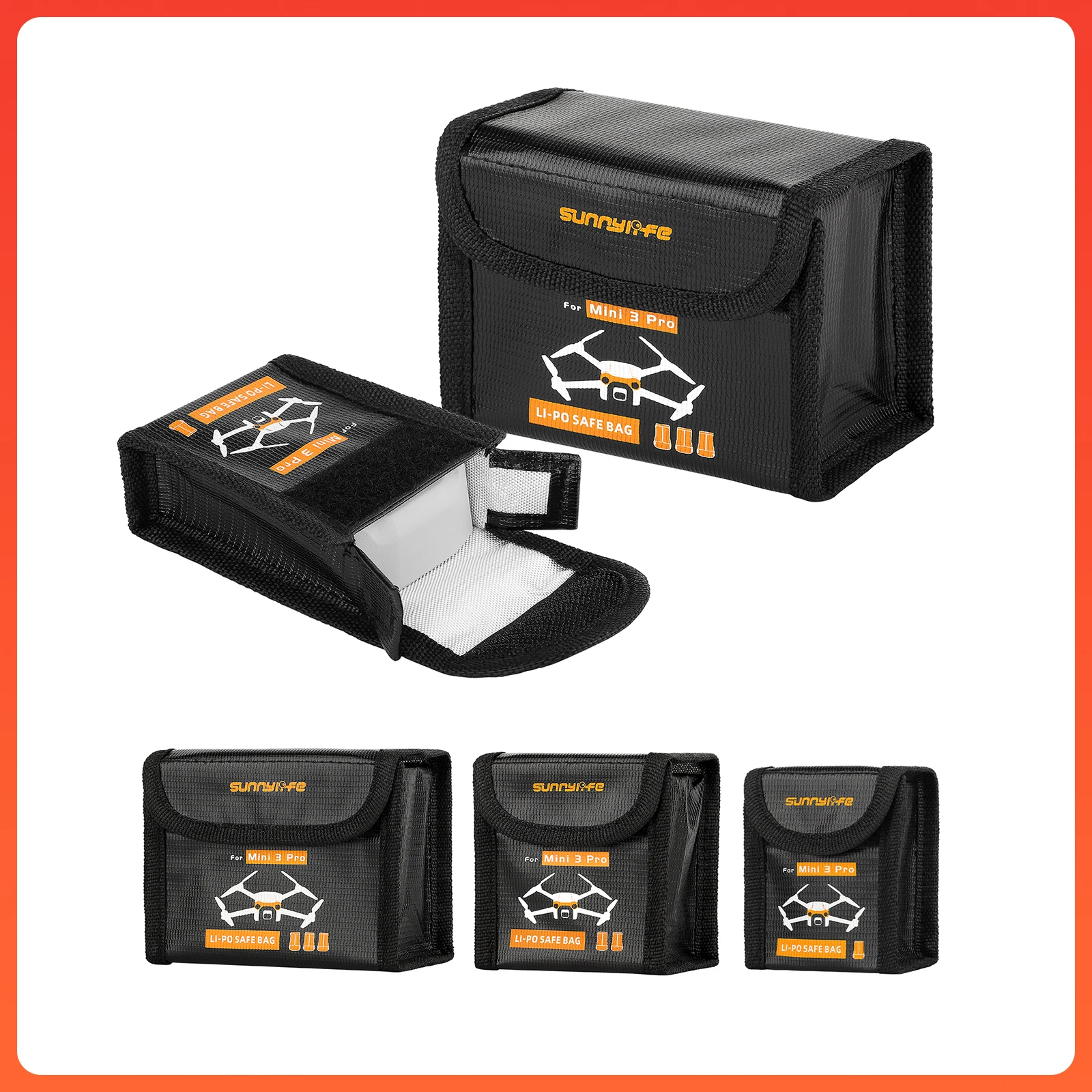 Pin LiPo An Toàn Túi Cho DJI MINI 3 Pro Chống Cháy Nổ Túi Bảo Vệ Lưu Trữ Pin Cho Máy Bay DJI MINI 3 Máy Bay Không Người Lái Phụ Kiện