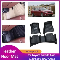 Car Floor Mat for Toyota Corolla Axio E140 E150 2007~2013 2008 Leather Foot Inner Liner Waterproof Carpet Pad Custom Accessories