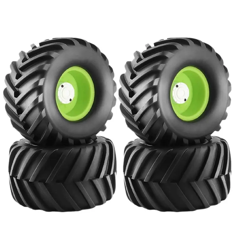 

B24C-4PCS 12Mm Hex Hubs RC Truck Tires And Wheels 2.95 Tires For 1/10 For Traxxas Rustler Stampede Hoss 4X4