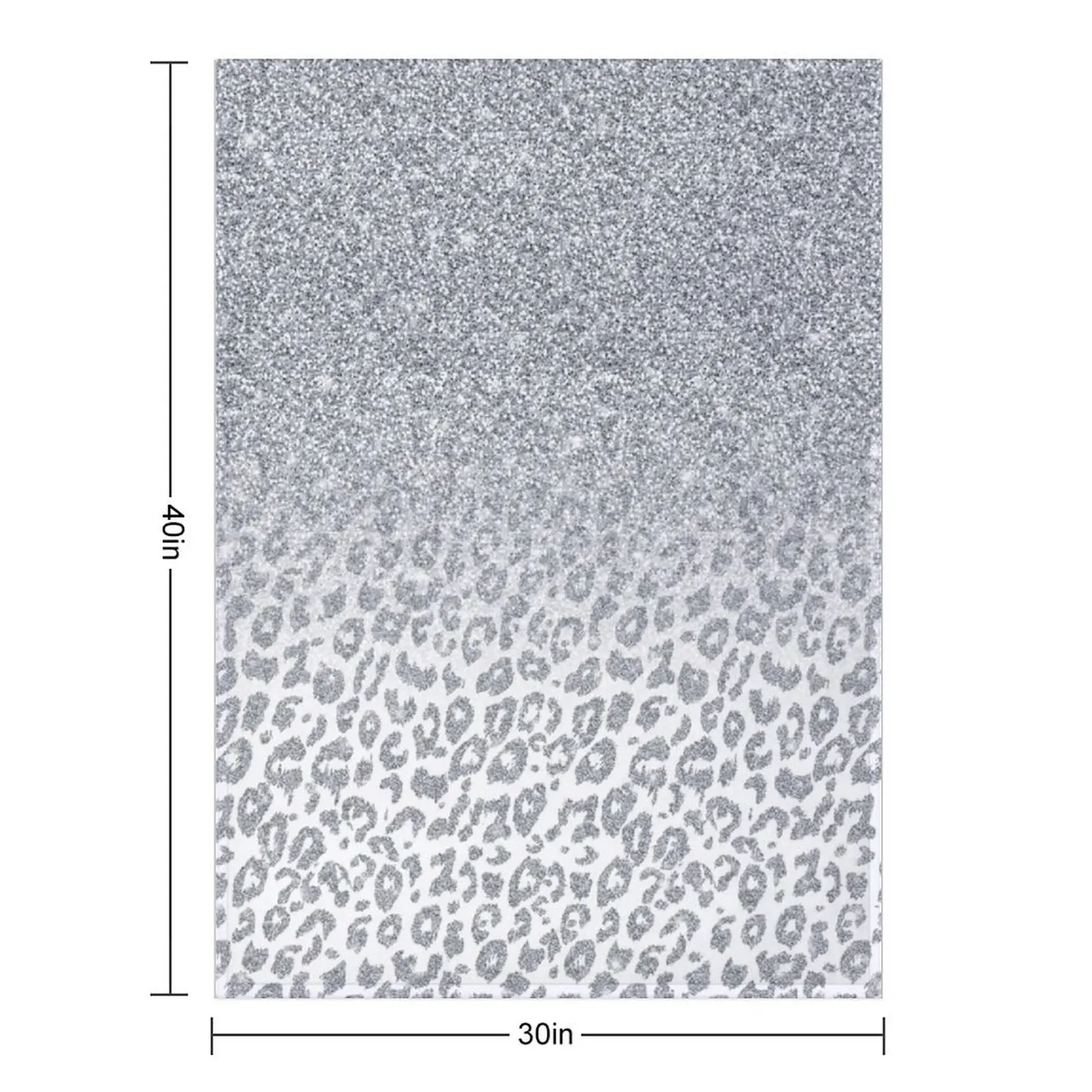 ليوبارد طباعة بريق الفضة أومبير تصميم رمي بطانية أشعث رقيقة شعر بطانيات الشاطئ