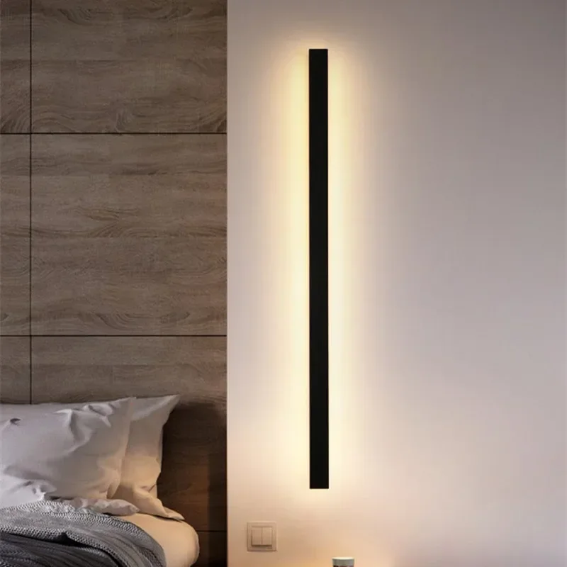 

24w Single Color Rectangle Iron with acrylic Linear Light for Indoor Wall Decorative Led Wall Luxury Light Indoor
