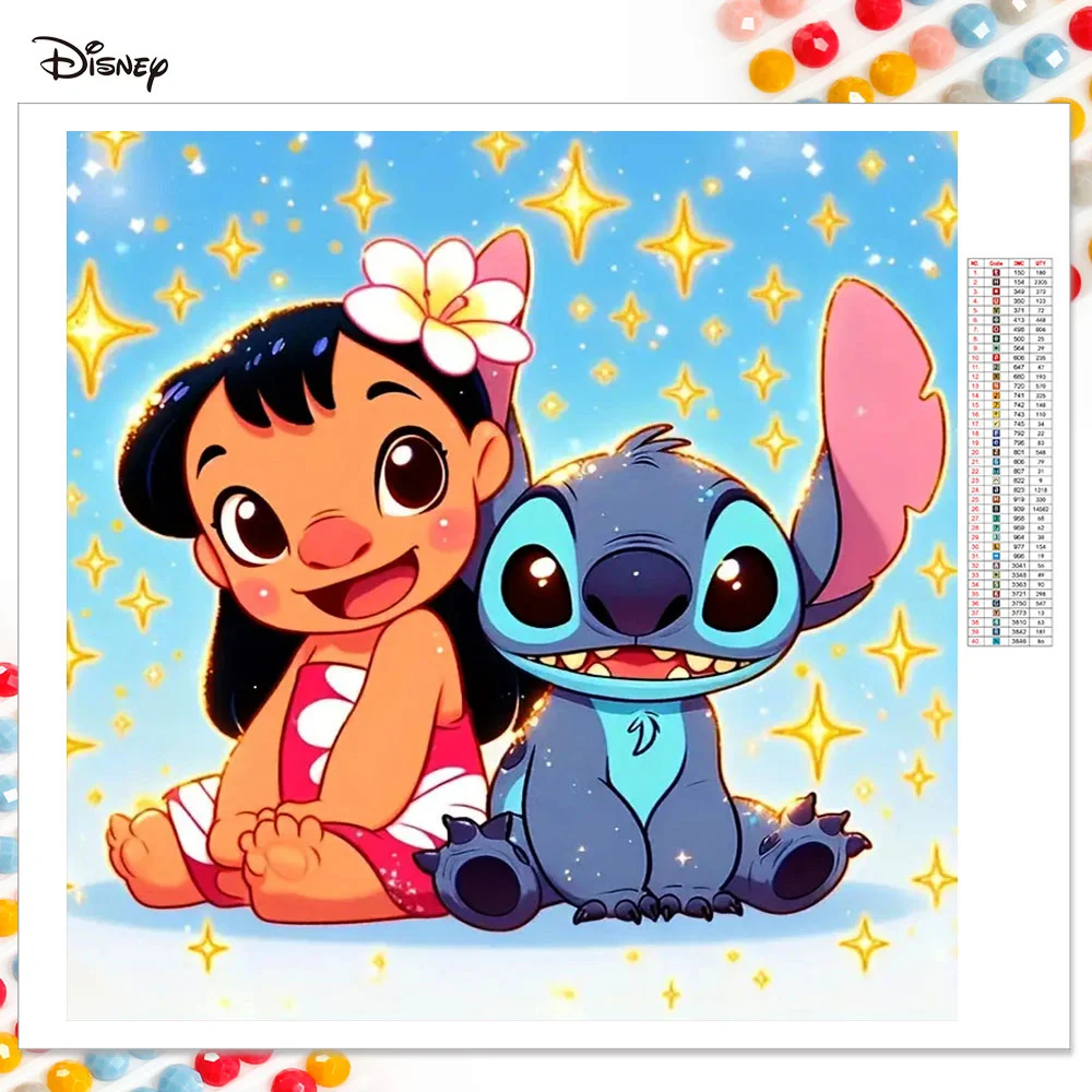 Disney Diamond Embroidery Lilo Stitch Picture Of Rhinestones Full Square Diamond Mosaic Animal Painting Cartoon Wall Art