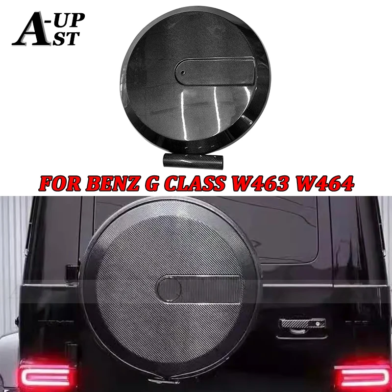 For Mercedes Benz G Class W464 w463 G500 G550 G63 Carbon Fiber Car Spare Wheel Tire Cover Tire Protective Cover  Car Accessories