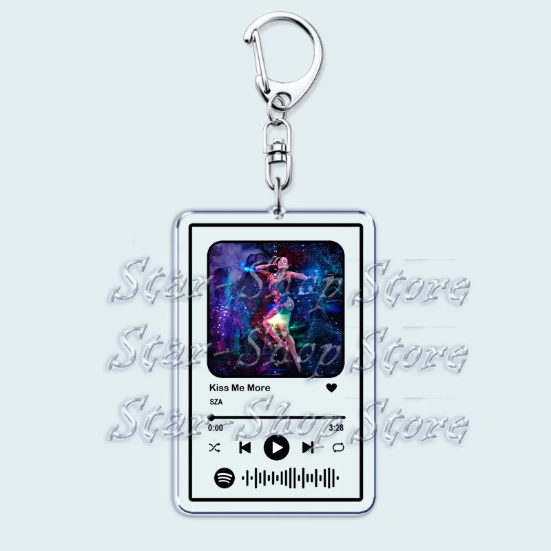 HOT Singer Keychains for Women Accessories Bag Hips Kiss Me More All The Stars Good Days Music Keying Jewelry Fans Friends Gifts