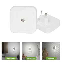 LED Night Light Mini Light Sensor Control 220V EU Plug Nightlight Lamp For Children Kids Living Room Bedroom Bathroom Lighting